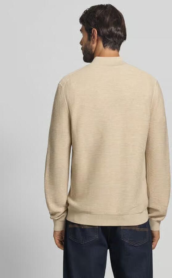OLYMP Level Five Slim fit gebreide pullover met opstaande kraag