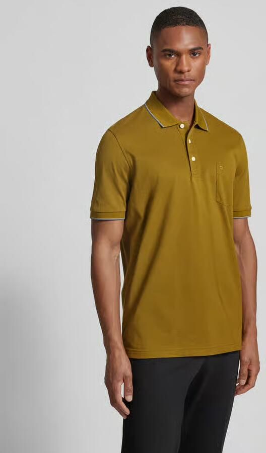 OLYMP Level 5 Poloshirt met borstzak en labelstitching - Foto 2