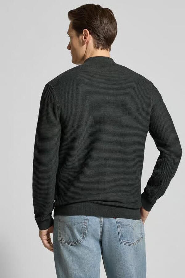 OLYMP Level Five Regular fit cardigan met opstaande kraag - Foto 3