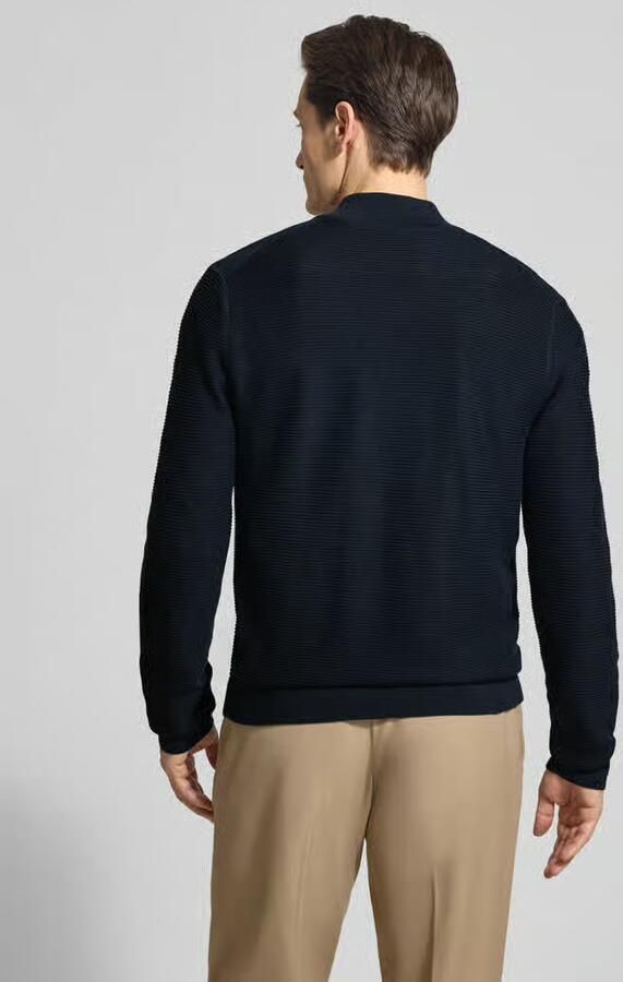 OLYMP Level Five Regular fit cardigan met opstaande kraag - Foto 6