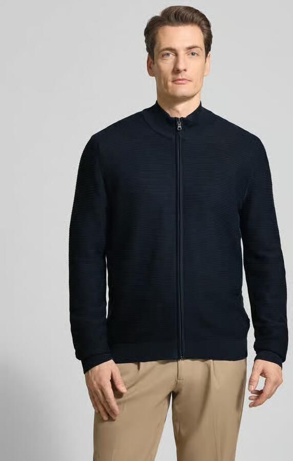 OLYMP Level Five Regular fit cardigan met opstaande kraag - Foto 5