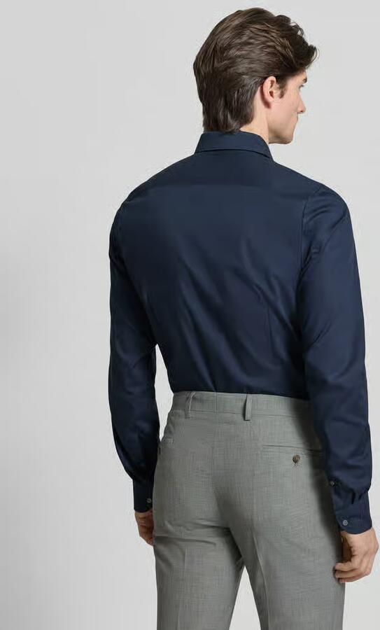 OLYMP Level Five Slim fit zakelijk overhemd van popeline met extra lange mouwen - Foto 4