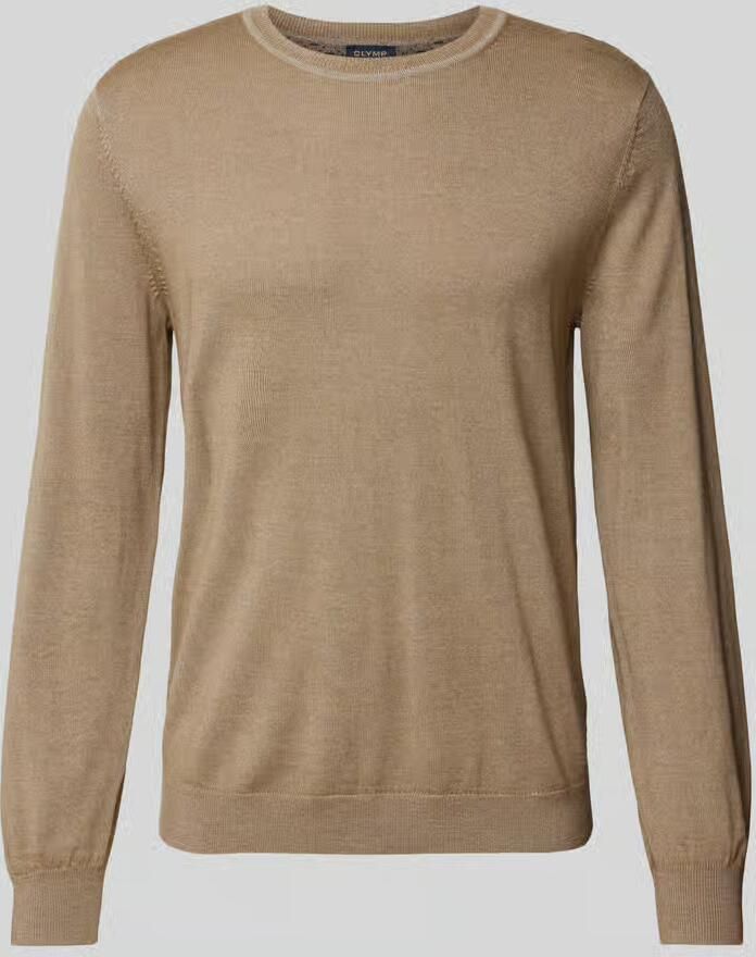 OLYMP Level Five Slim fit gebreide pullover met ronde hals - Foto 2