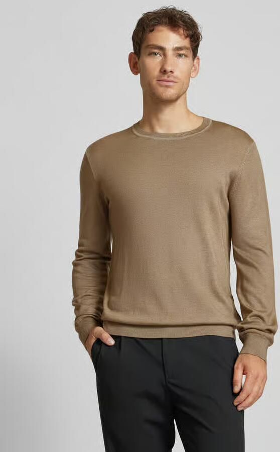 OLYMP Level Five Slim fit gebreide pullover met ronde hals - Foto 4