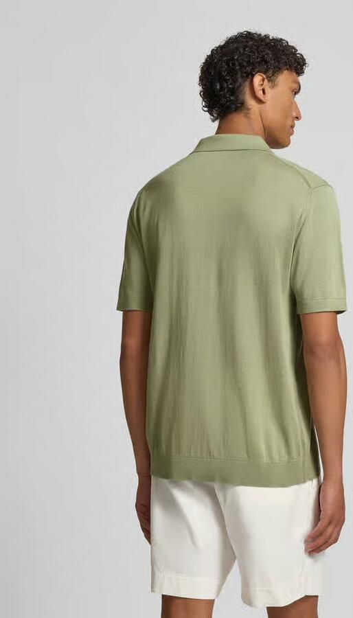 OLYMP Level 5 Slim fit Poloshirt van Mix van katoen en lyocell - Foto 3