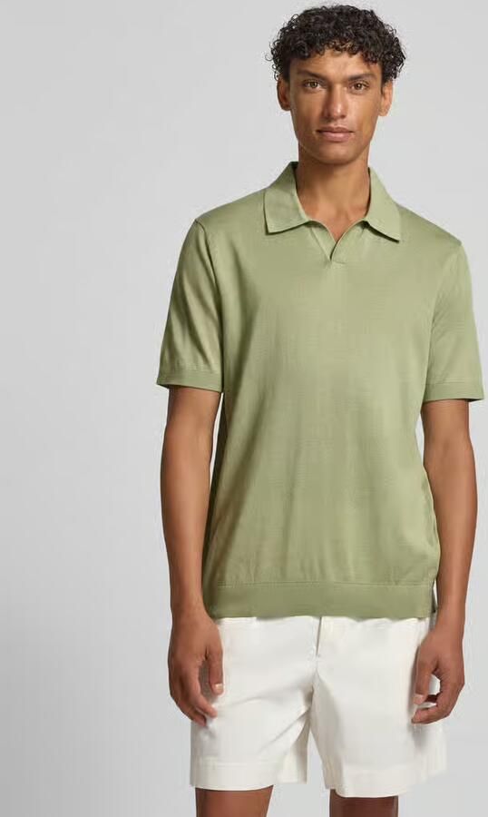 OLYMP Level 5 Slim fit Poloshirt van Mix van katoen en lyocell - Foto 2