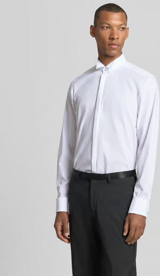 OLYMP Level 5 Slim fit smokingoverhemd van popeline met stretch - Foto 8