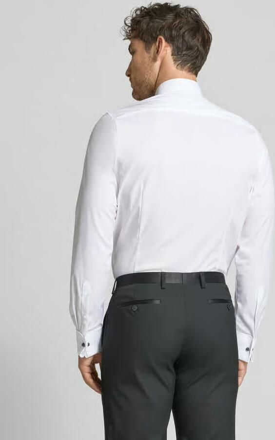 OLYMP Level 5 Slim fit smokingoverhemd van popeline met stretch - Foto 6