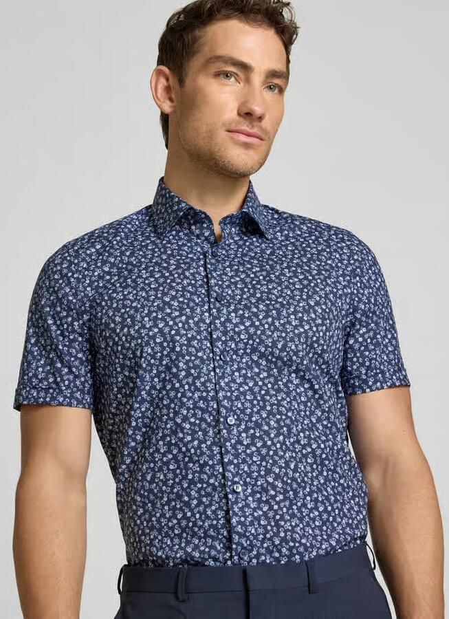 OLYMP Level 5 slim fit vrijetijdsoverhemd met florale all-over print