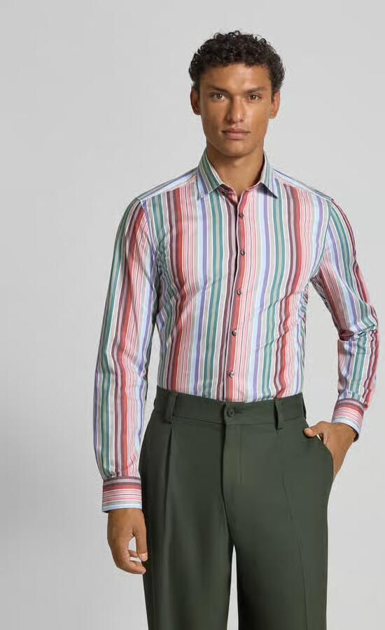 OLYMP Level Five Slim fit vrijetijdsoverhemd met kentkraag - Foto 2