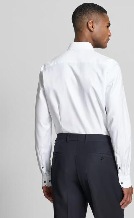 OLYMP Level Five Slim fit zakelijk overhemd van katoenmix met kentkraag - Foto 5
