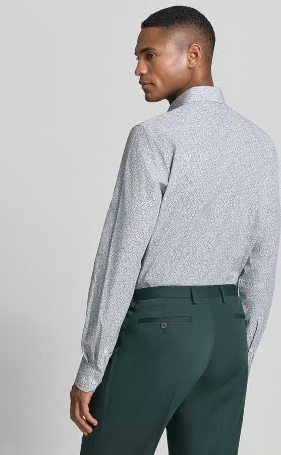 OLYMP Level Five Slim fit zakelijk overhemd in all-over look met kentkraag