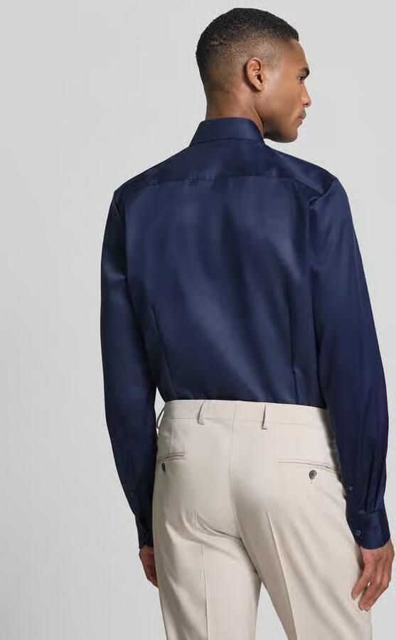 OLYMP Level 5 Slim fit zakelijk Hemd in eenkleurig design met Kentkraag - Foto 4