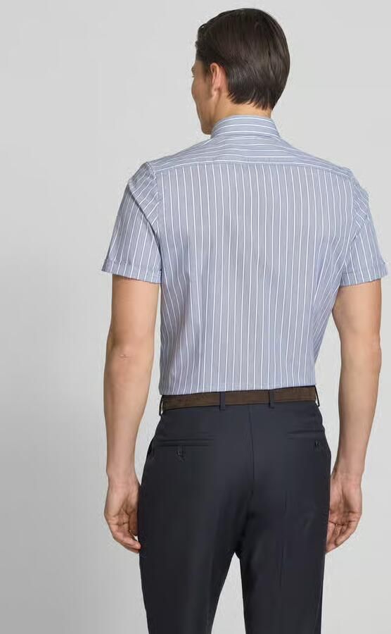 OLYMP Level 5 slim fit zakelijk hemd met blokstrepen en kentkraag - Foto 3
