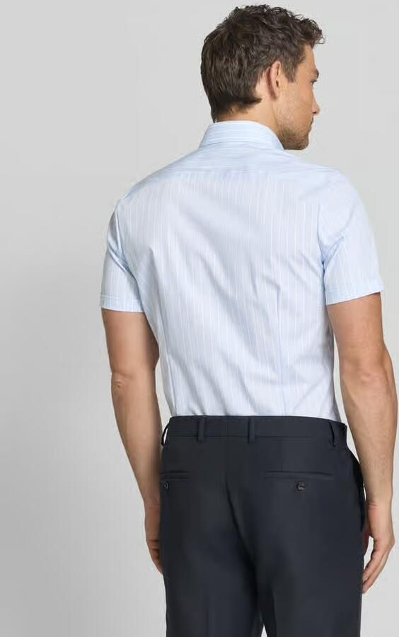 OLYMP Level 5 slim fit zakelijk hemd met blokstrepen en kentkraag