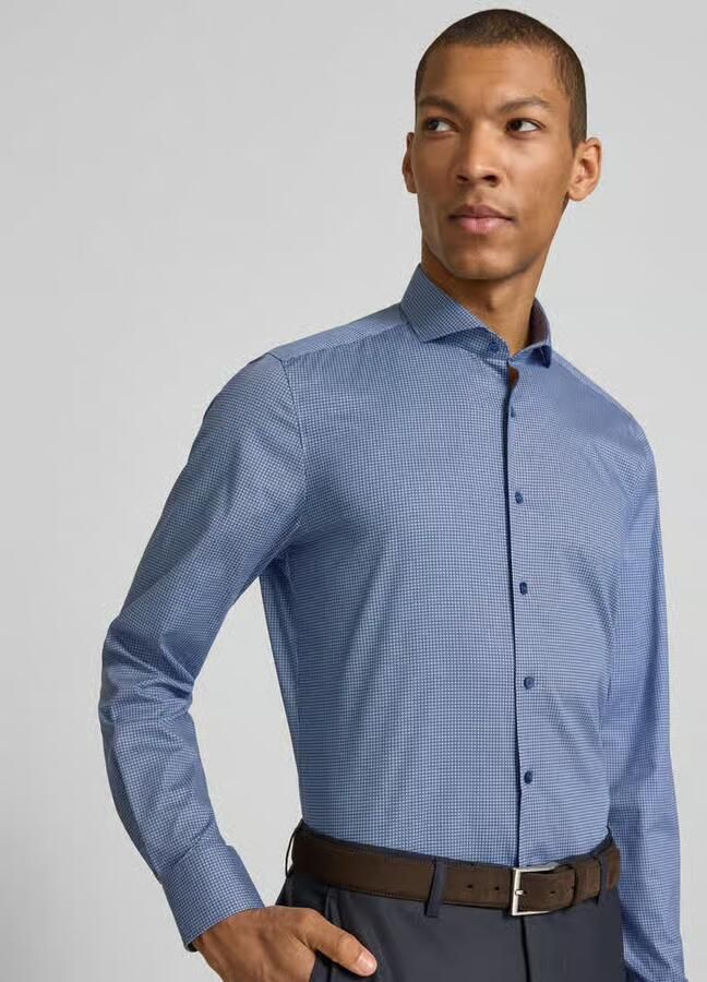 OLYMP Level 5 slim fit zakelijk hemd met haaikraag