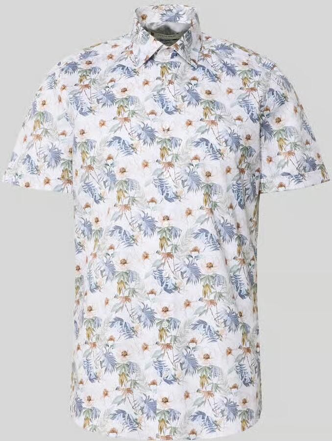 OLYMP Level 5 slim fit zakelijk hemd met kentkraag en bloemige print - Foto 2