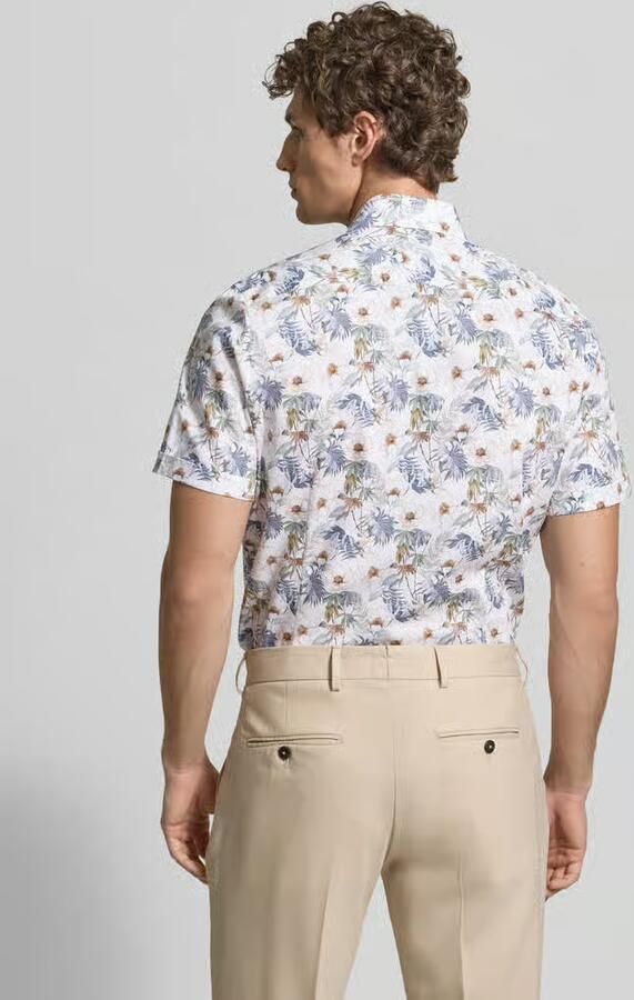 OLYMP Level 5 slim fit zakelijk hemd met kentkraag en bloemige print - Foto 3