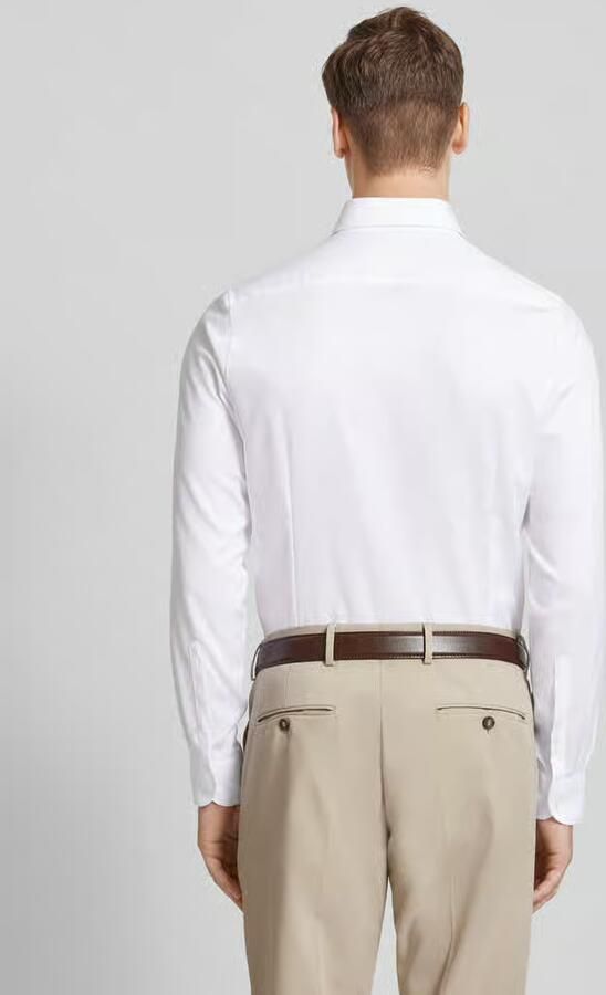 OLYMP Level 5 Slim fit zakelijk overhemd met effen structuur - Foto 9
