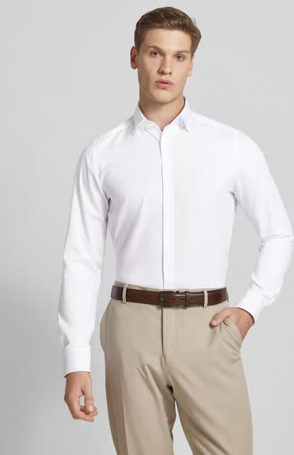 OLYMP Level 5 Slim fit zakelijk overhemd met effen structuur - Foto 8