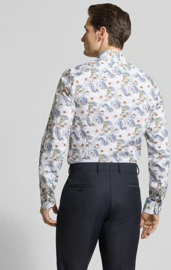 OLYMP Level 5 Slim fit zakelijk overhemd van Katoenmix met extra lange Mouw
