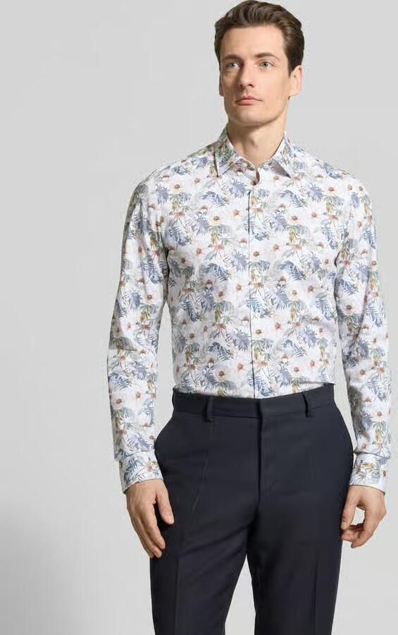 OLYMP Level 5 Slim fit zakelijk overhemd van Katoenmix met extra lange Mouw - Foto 4