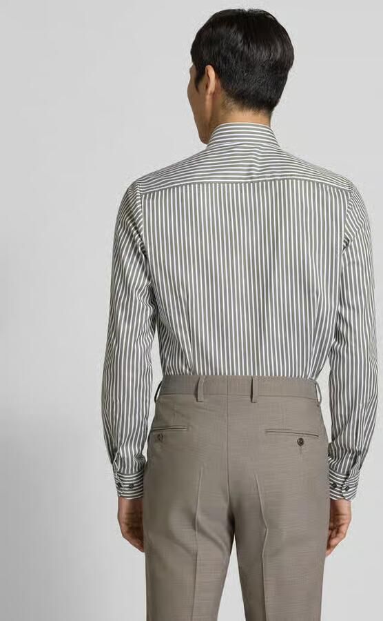 OLYMP Level Five Slim fit zakelijk overhemd van katoenmix met haaikraag