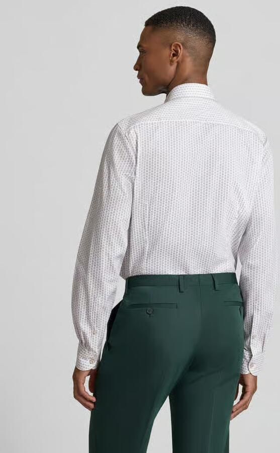 OLYMP Level 5 Slim fit zakelijk overhemd van katoenmix met Kentkraag - Foto 3