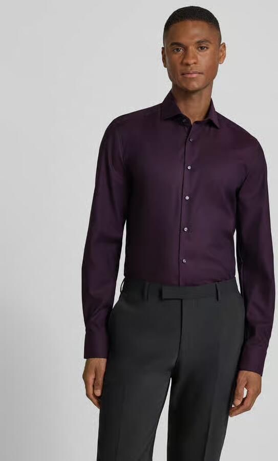 OLYMP Level Five Slim fit zakelijk overhemd van katoenmix met kentkraag - Foto 4