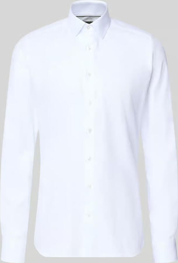 OLYMP Level 5 Slim Fit zakelijk overhemd van twill stof met extra lange mouw