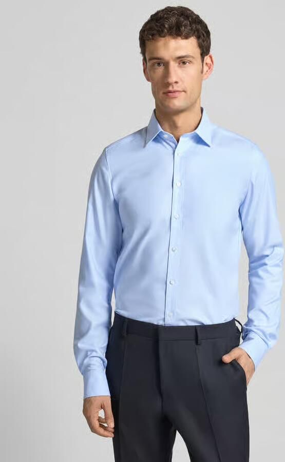 OLYMP Level Five Slim fit zakelijk overhemd van geweven twill met extra lange mouwen - Foto 4