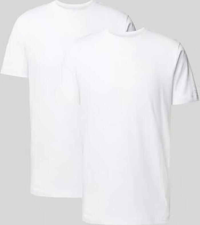 OLYMP Level 5 T-shirt met geribde ronde hals in een set van 2 stuks - Foto 6