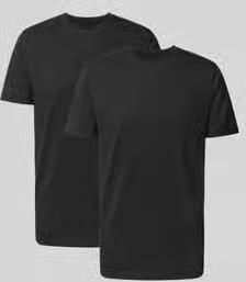 OLYMP Level 5 T-shirt met geribde ronde hals in een set van 2 stuks - Foto 3