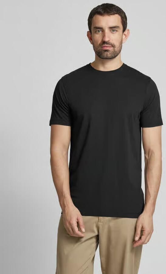OLYMP Level 5 T-shirt met geribde ronde hals in een set van 2 stuks - Foto 5