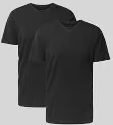 OLYMP T-shirt Casual met ton-in-ton logo-borduursel op de mouw (set 2-delig 2 stuks) - Foto 2