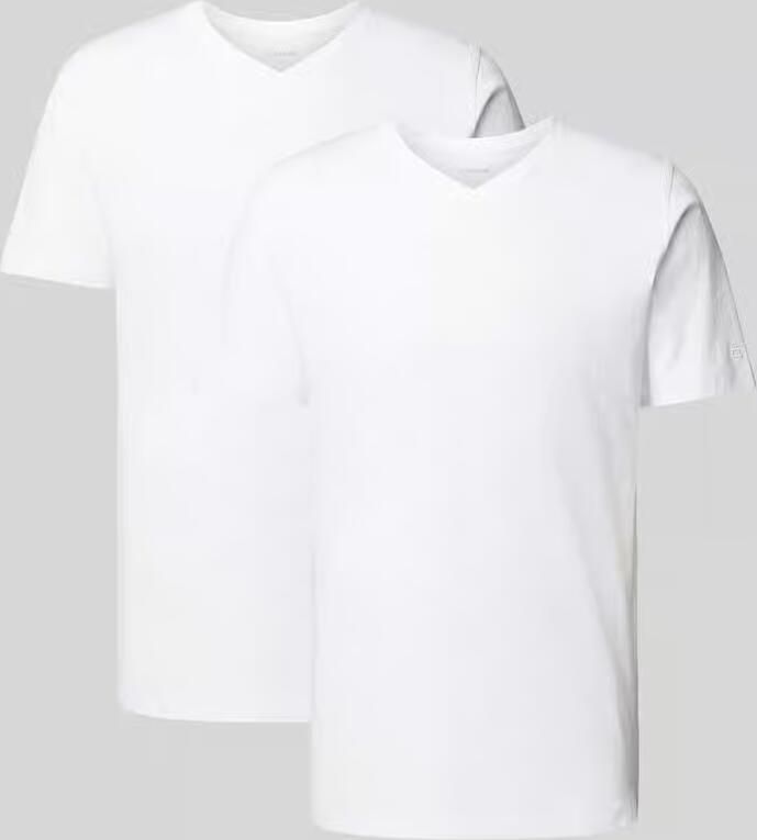 OLYMP T-shirt Casual met ton-in-ton logo-borduursel op de mouw (set 2-delig 2 stuks) - Foto 6
