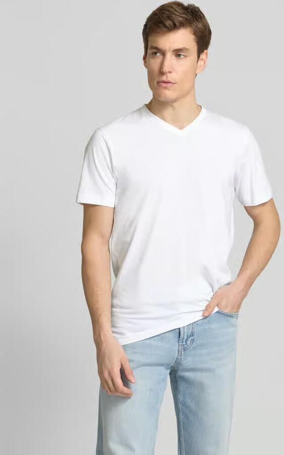 OLYMP T-shirt Casual met ton-in-ton logo-borduursel op de mouw (set 2-delig 2 stuks) - Foto 8
