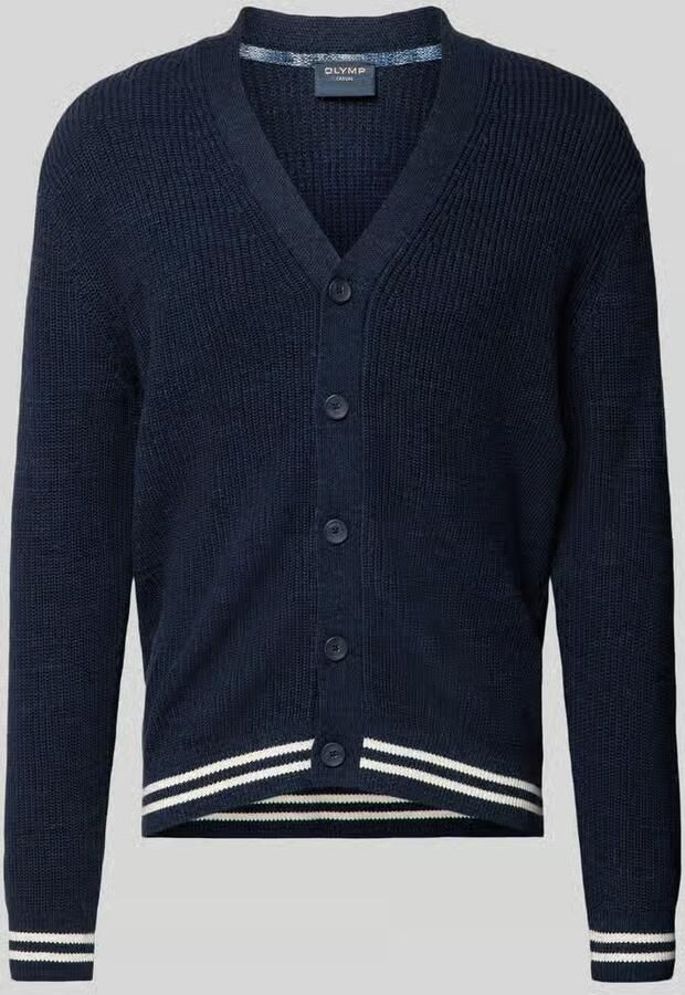 OLYMP Level Five Gebreid jack met V-hals
