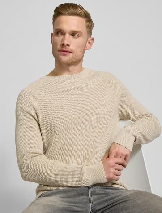 OLYMP Level Five Gebreide pullover met ribboorden