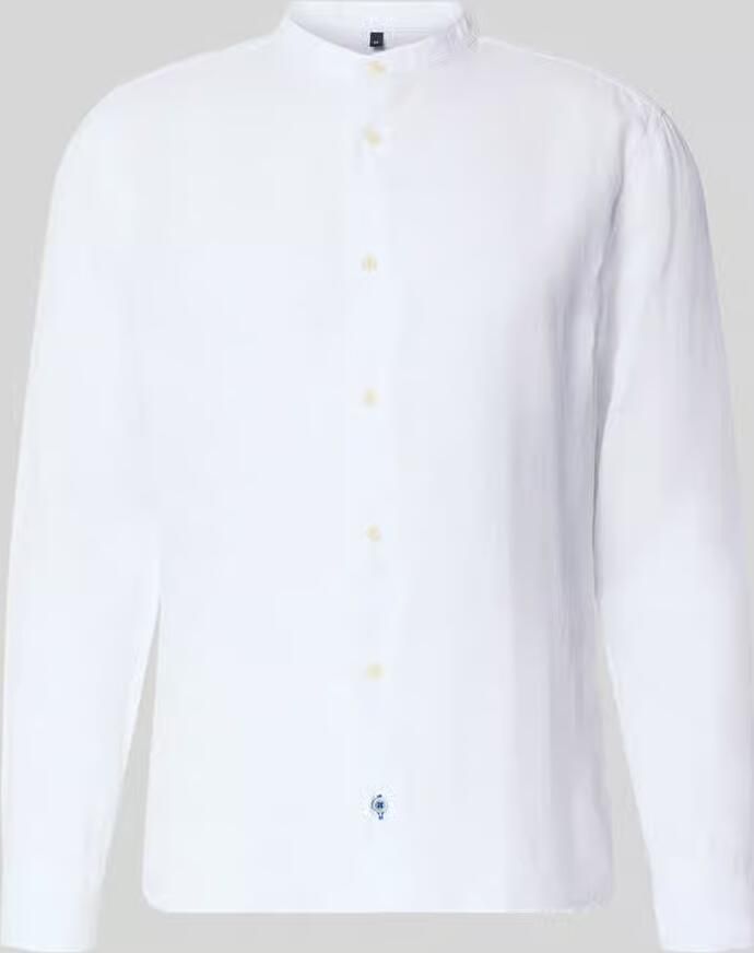 OLYMP Level Five Slim fit linnen overhemd van puur linnen met opstaande kraag - Foto 2