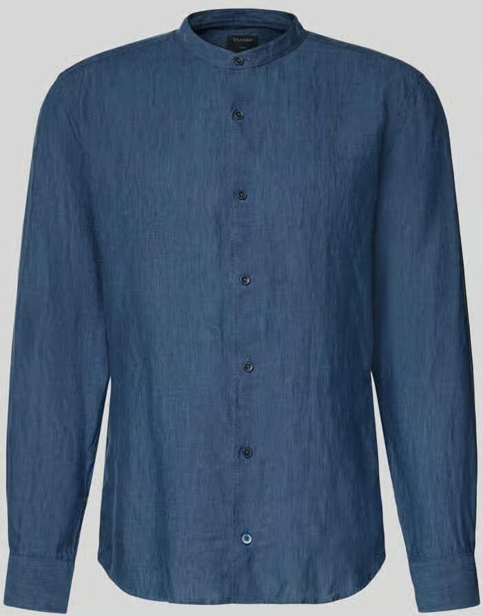OLYMP Level Five Slim fit linnen overhemd van puur linnen met opstaande kraag - Foto 2