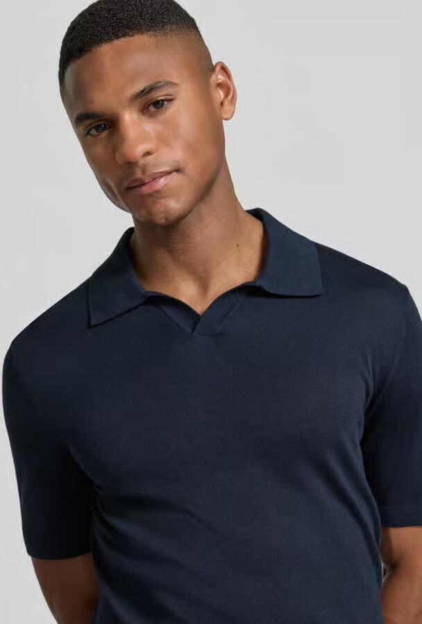 OLYMP Level Five Slim fit poloshirt van een mix van lyocell en katoen