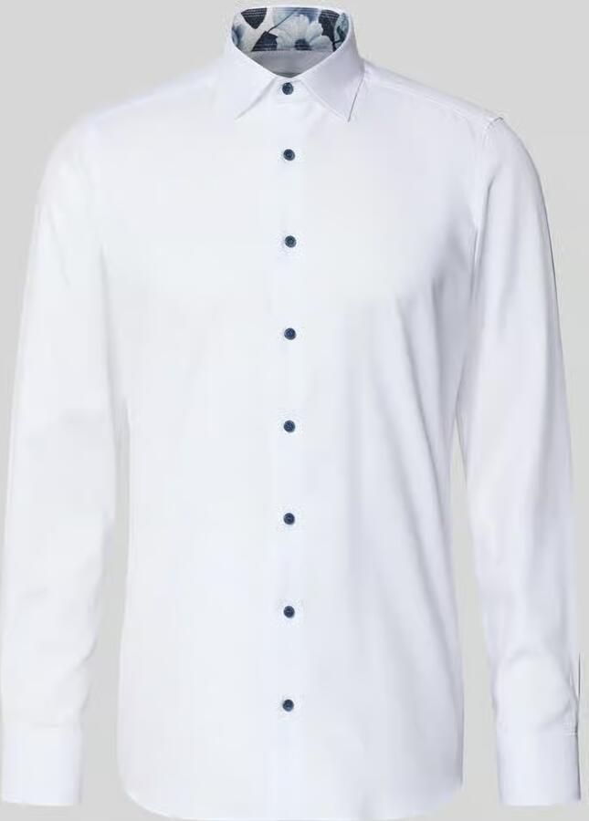 OLYMP Level Five Slim fit zakelijk overhemd van katoenmix met kentkraag - Foto 3