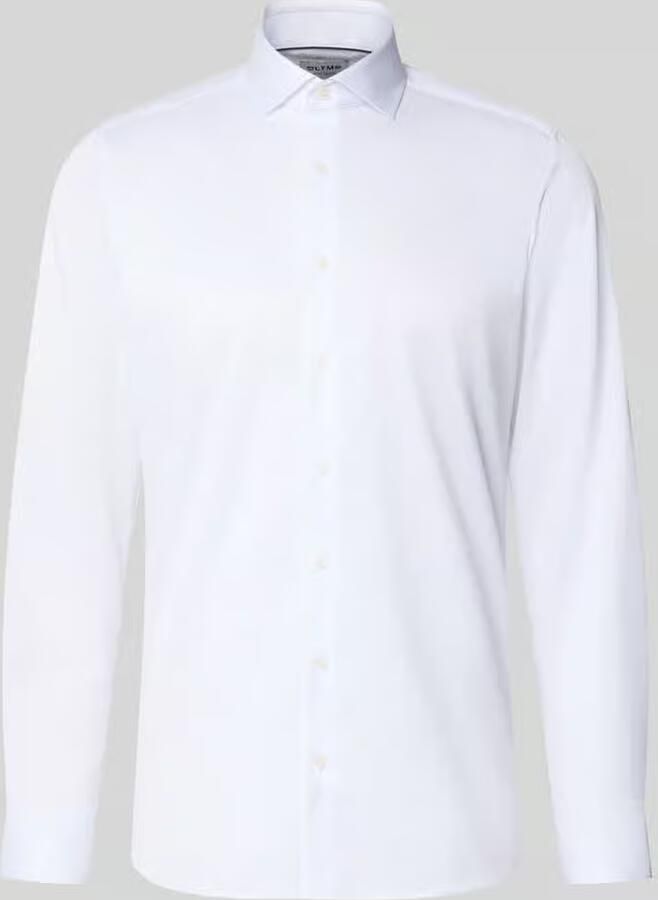 OLYMP Level Five Slim fit zakelijk Hemd in eenkleurig design met Kentkraag