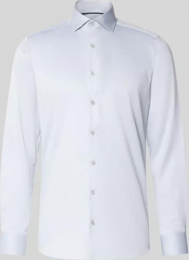 OLYMP Level Five Slim fit zakelijk Hemd in eenkleurig design met Kentkraag