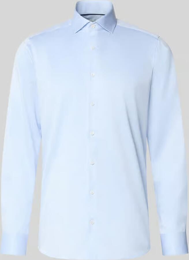 OLYMP Level Five Slim fit zakelijk Hemd in eenkleurig design met Kentkraag