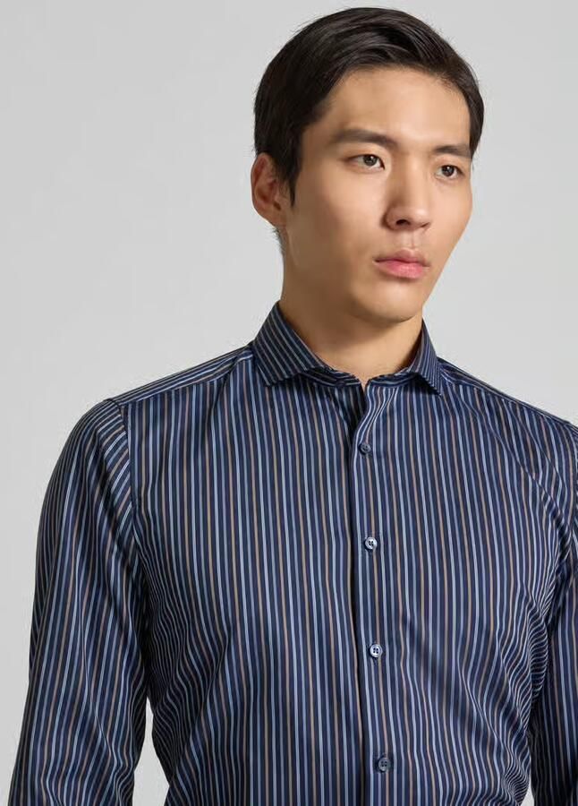 OLYMP Level Five Slim fit zakelijk overhemd met haaikraag