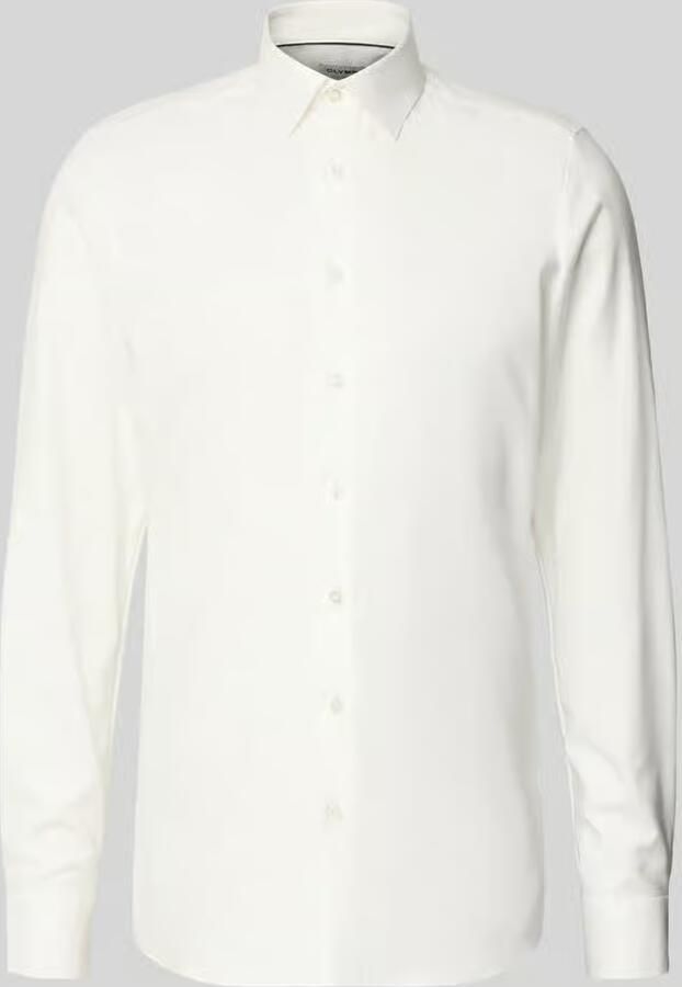 OLYMP Level Five Slim fit zakelijk overhemd van geweven twill met extra lange mouwen