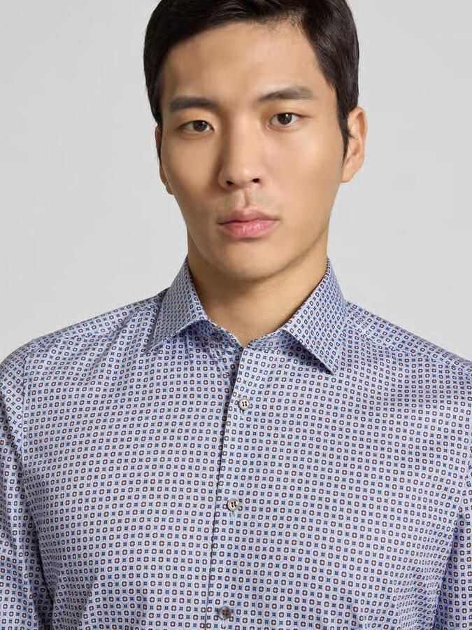 OLYMP Level Five Slim fit zakelijk overhemd van katoen met kentkraag