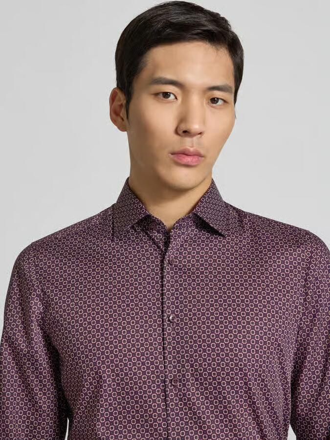 OLYMP Level Five Slim fit zakelijk overhemd van katoen met kentkraag